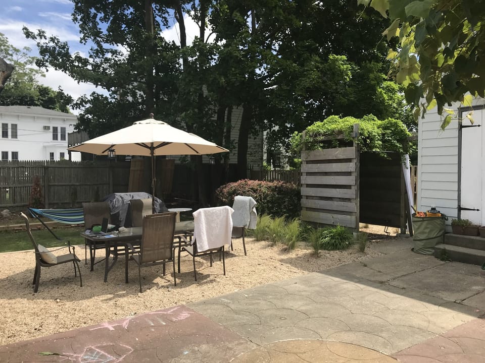 Outdoor show and bbq area