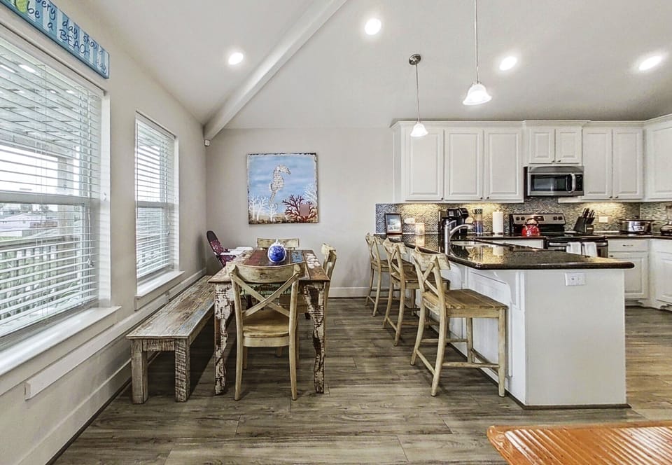 Tall ceilings add to open feel.