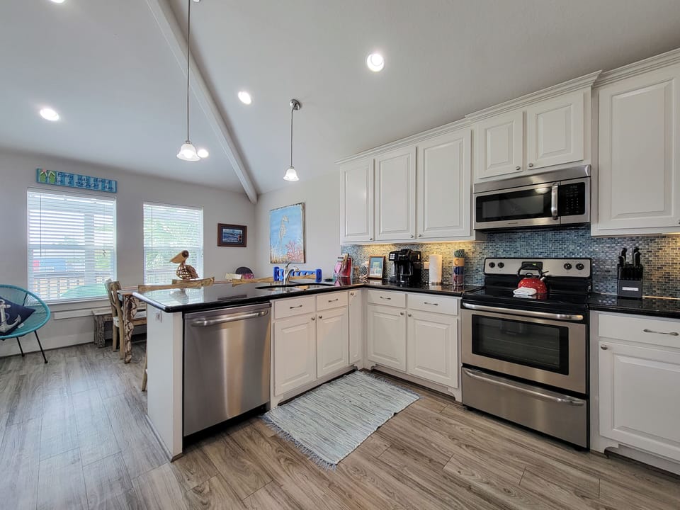 Lots of fresh seafood has been made in this kitchen during family gatherings.