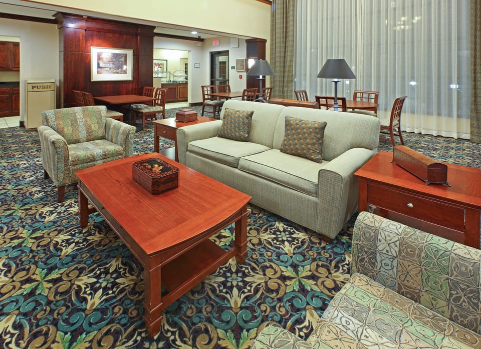 Catch up with loved ones in the communal areas.