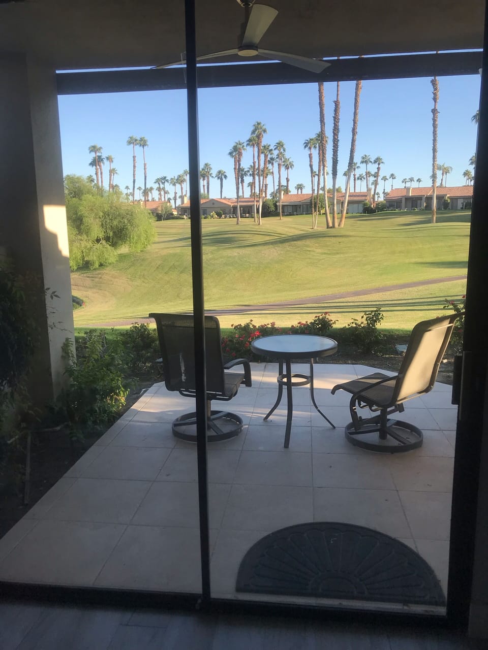 Patio view from living room