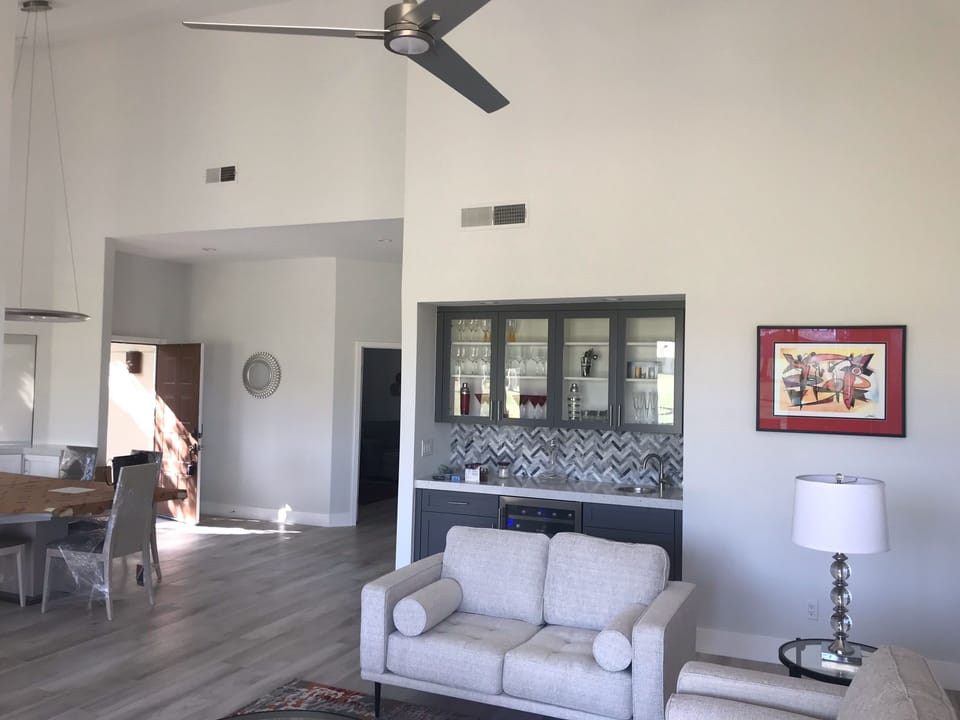 View of wet bar & entry