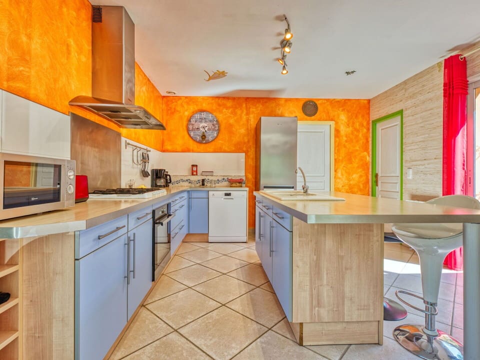 Cabinetry, Countertop, Property, Sink, Furniture, Kitchen, Drawer, Orange, Wood, Kitchen Stove