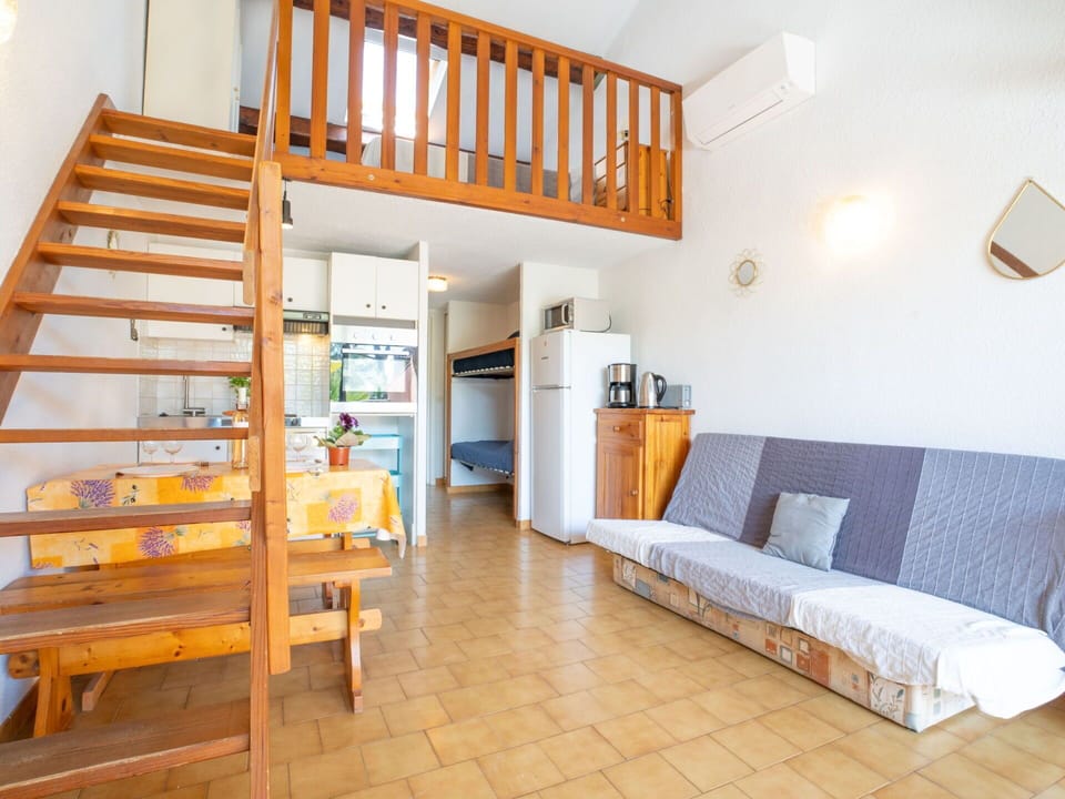 Furniture, Building, Wood, Comfort, Orange, Television, Architecture, Interior Design, House, Stairs