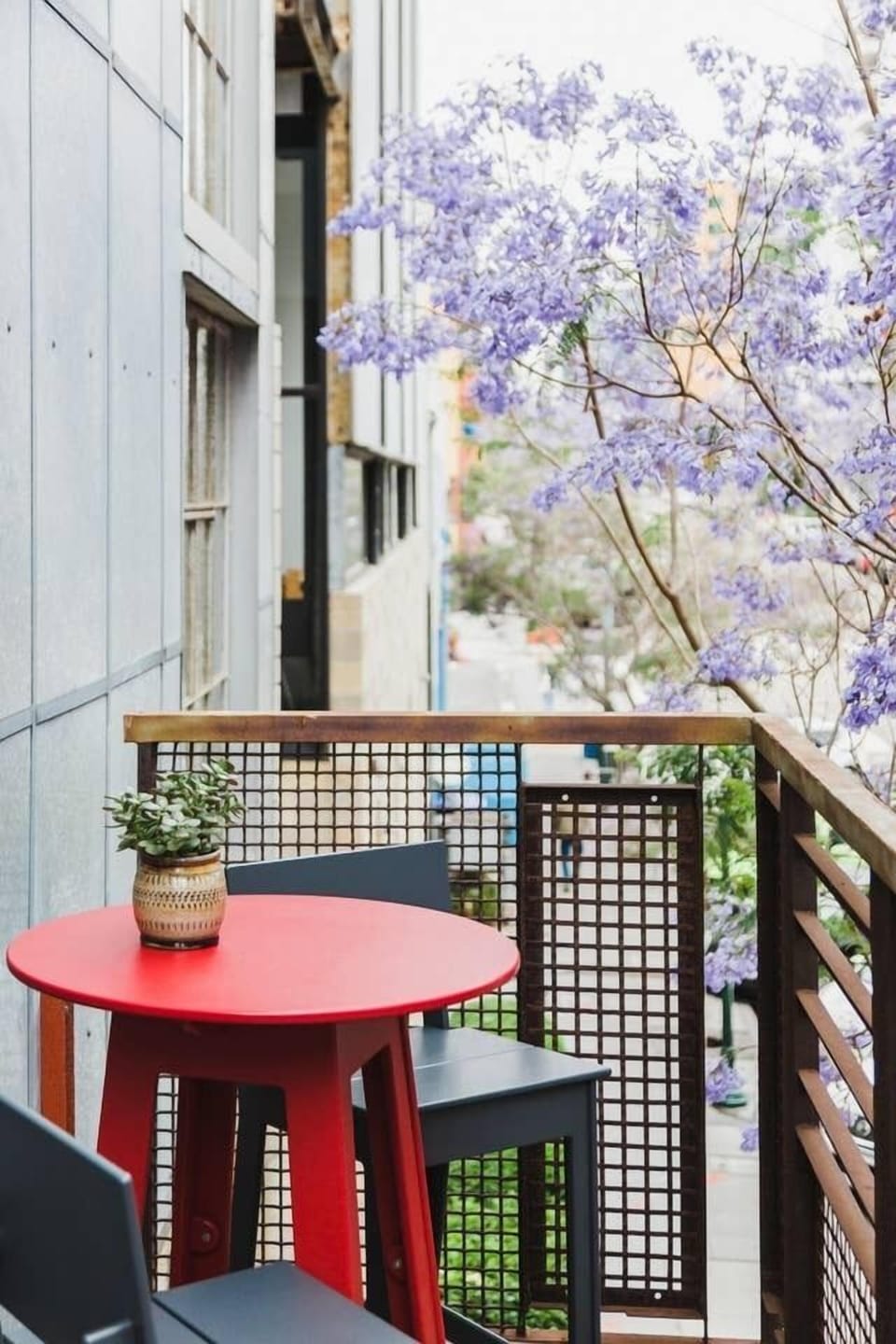 Patio in the trees.