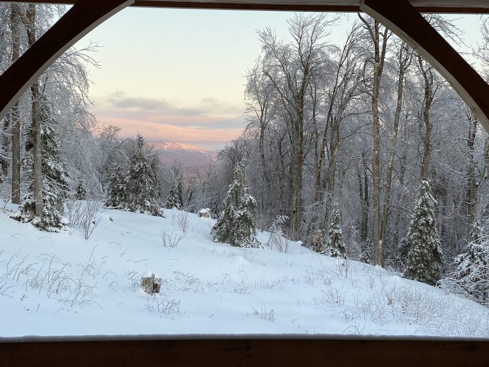 View of Mount Snow from the back deck