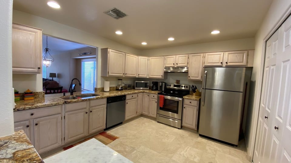 spacious kitchen with modern appliances