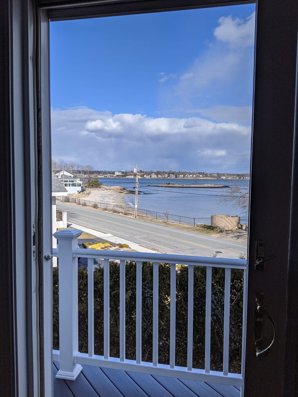 Porch view of Admiral's beach from the master bedroom