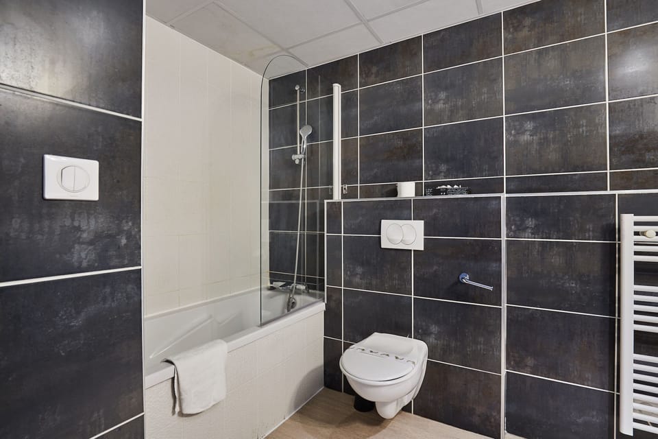Get ready for your day in the bathroom.