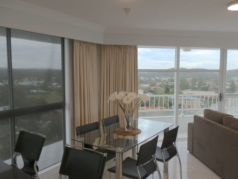Dining and west balcony