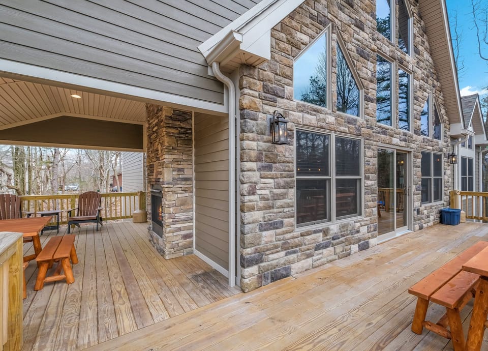 More Seating Options on the Deck of our Rainier Property
