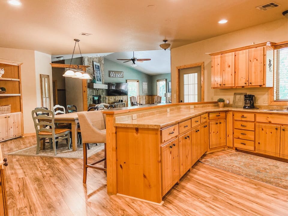 View from Kitchen into Living Room 