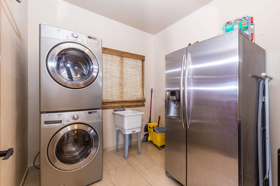 Upper Laundry Room with Extra Fridge