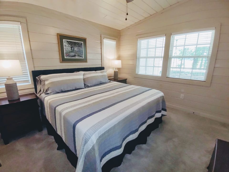 Master Bedroom #1. Open the window and hear the sounds of the creek.