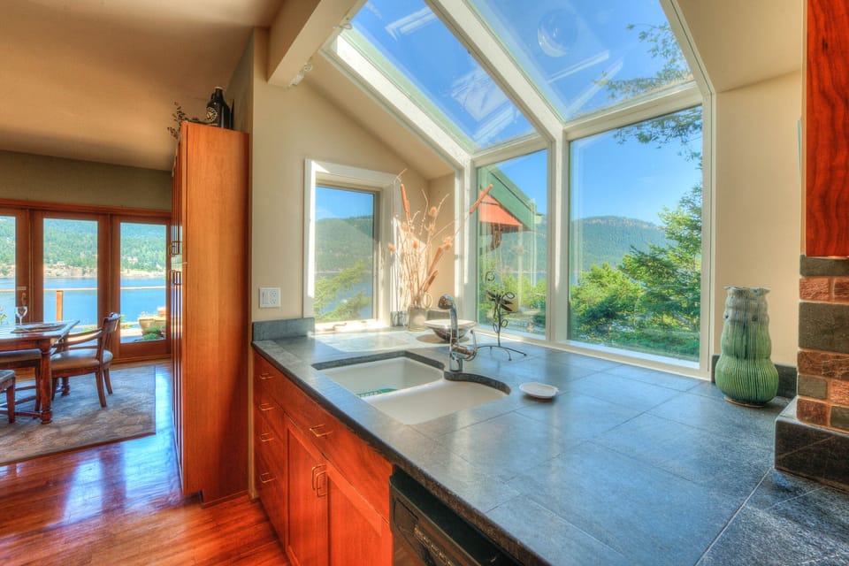 Water view from the kitchen sink!