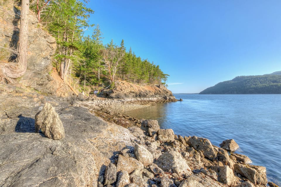 Looking up the Sound from the beach