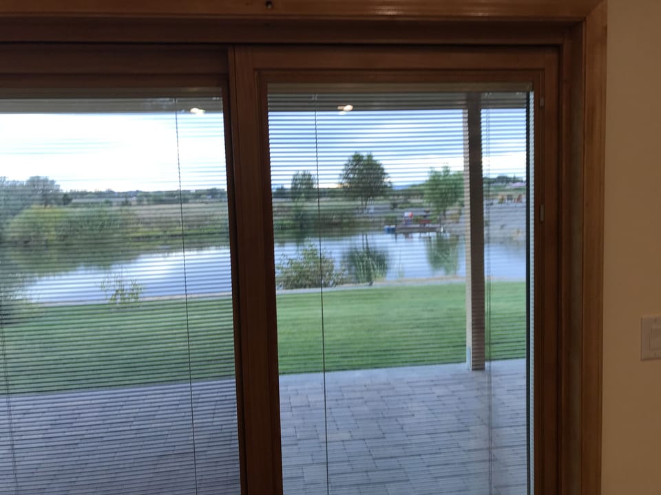Looking out from living room 