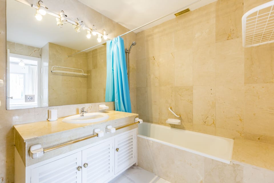 Modern marble bathroom