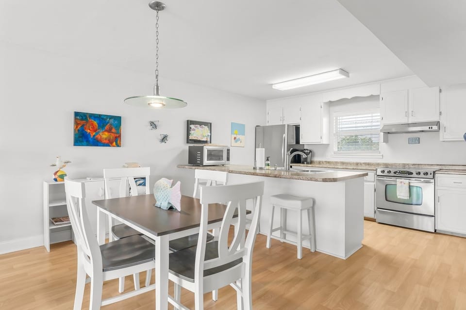Dining area and kitchen