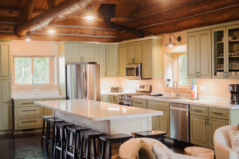 huge island in the kitchen
