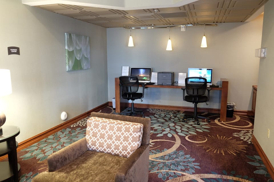 Get some work done in the business center.