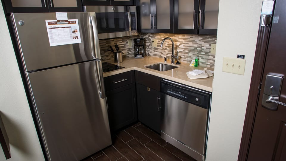 Make a quick meal in your kitchen.