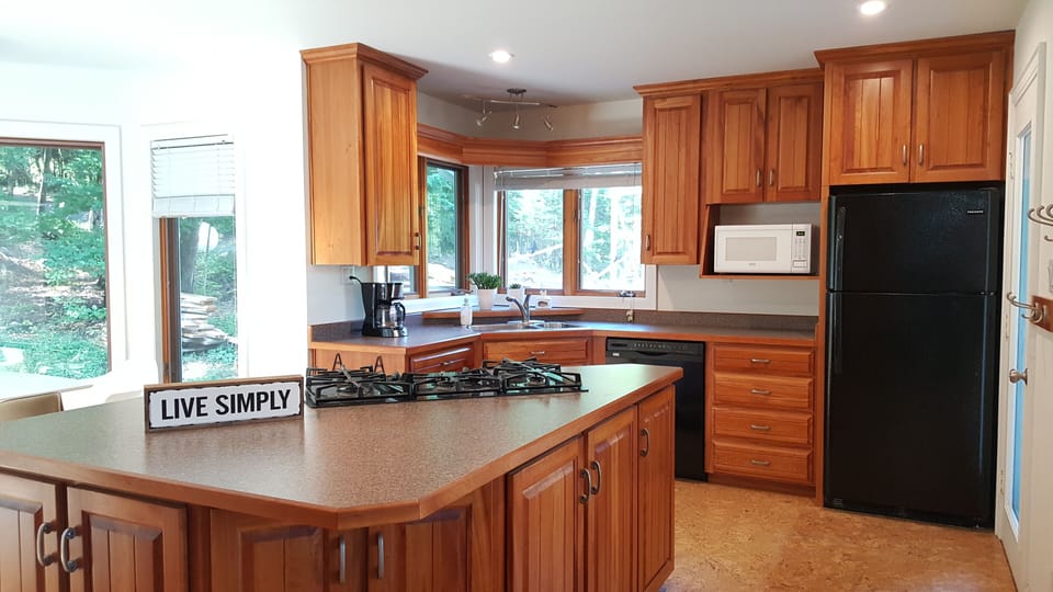 Main kitchen with gas stoves