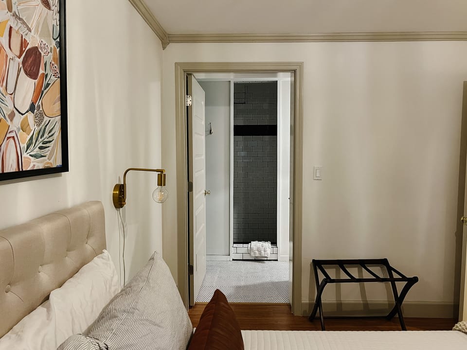 Bedroom #2 with view of bathroom