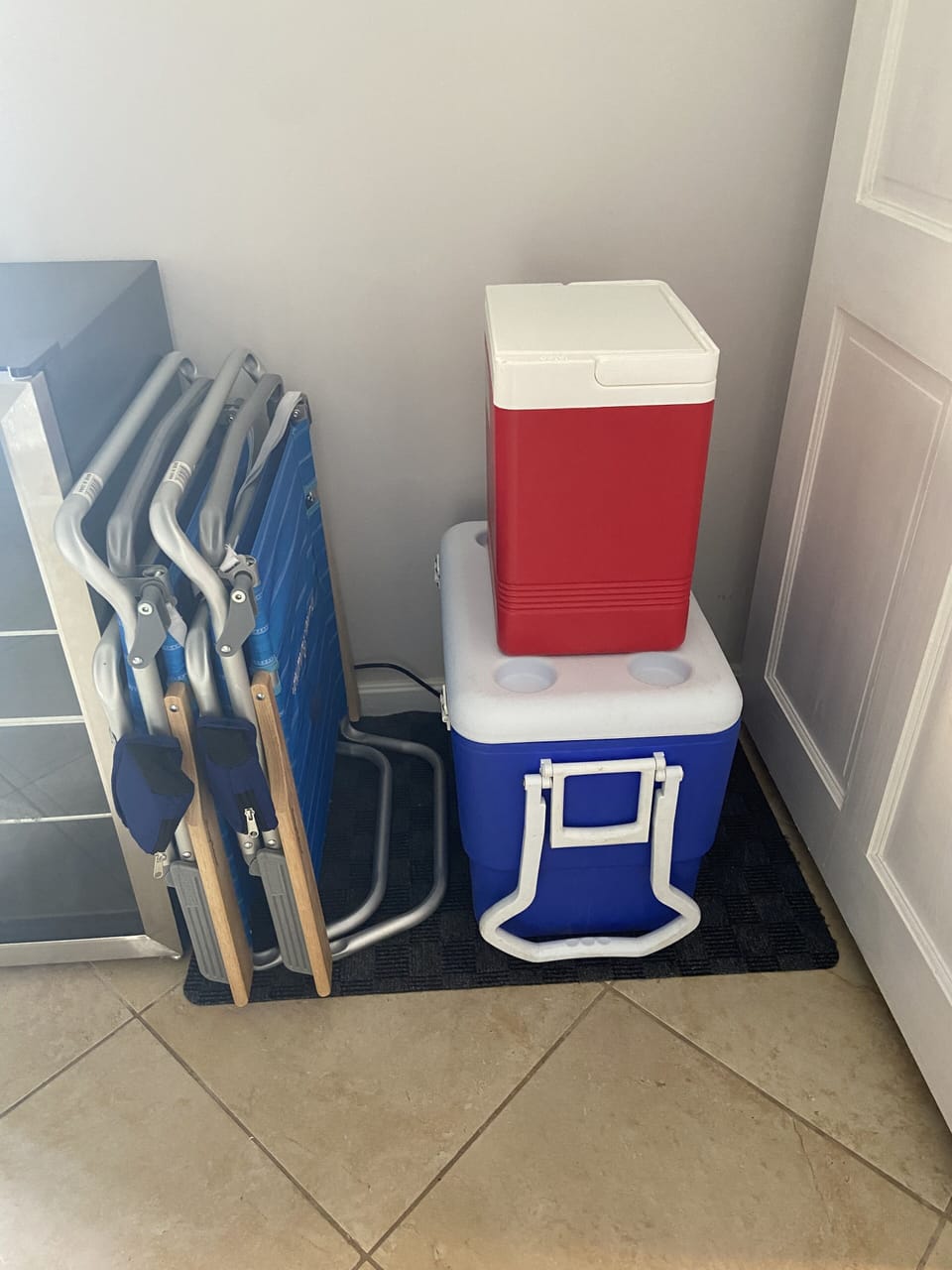 Beach chairs and Med, Large Cooler 