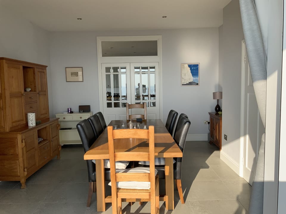 Dining room seats 8 off the kitchen