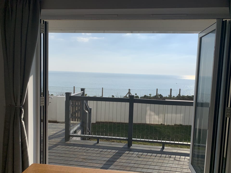 Balcony off the dining room.