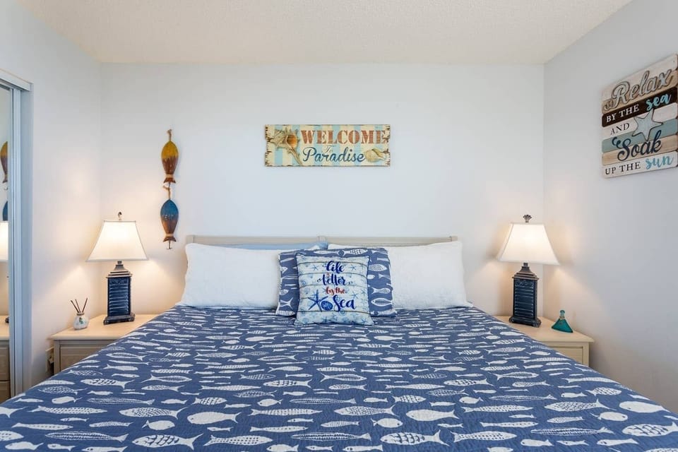 Luxury king size bed.