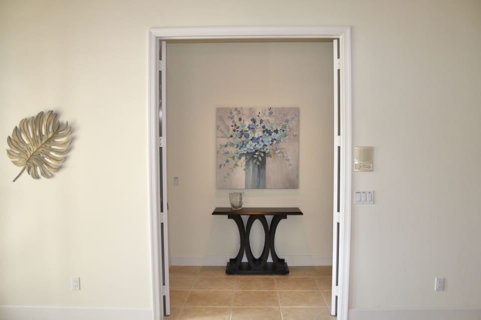 Entering the primary bedroom retreat