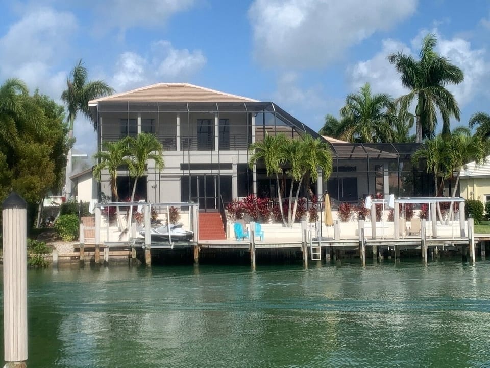 From across the deep wide-waterway
