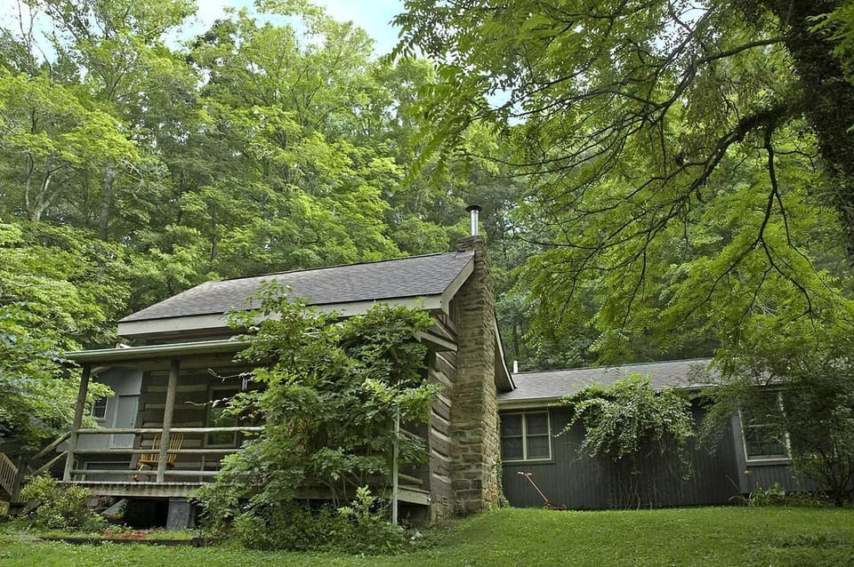 Classic cabin porch perfect for enjoying the quiet outdoors