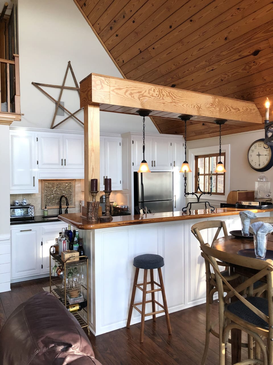 Kitchen with bar top