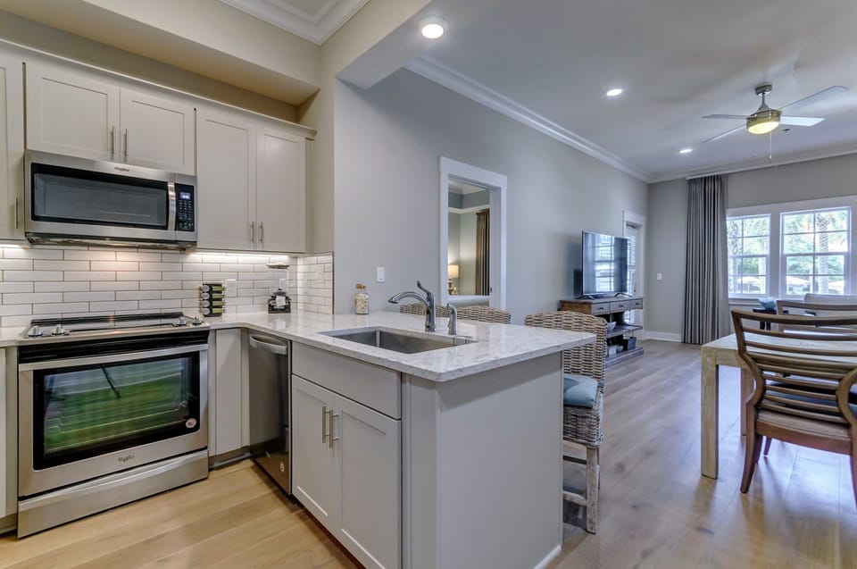 Curb your appetite by cooking a meal in your kitchen.