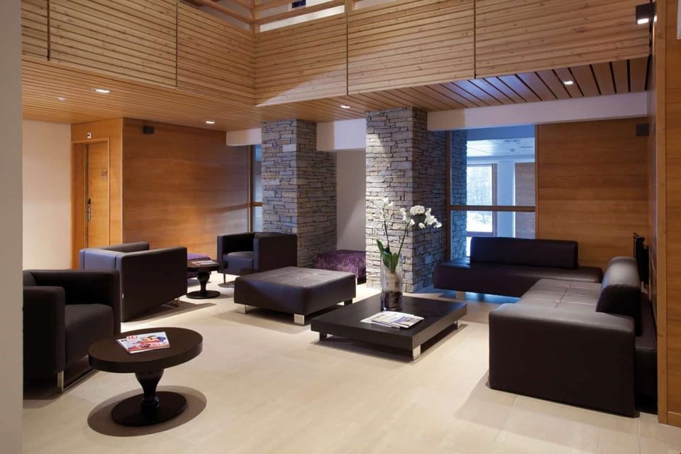 Take a seat in the cozy lounge area in the lobby.