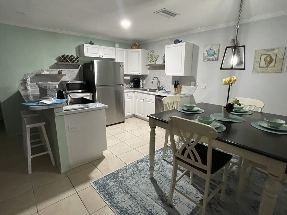 All new stainless appliances including a dishwasher.