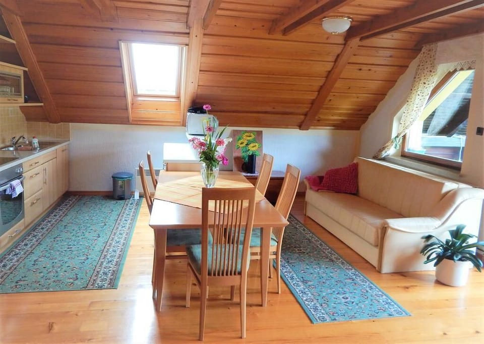 Kitchen, dinning room and living room