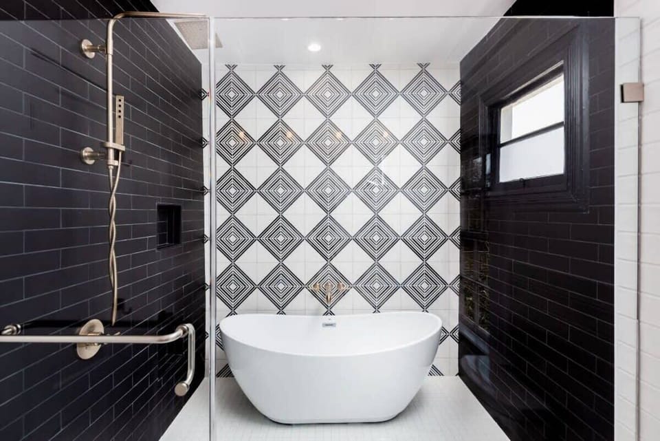 Bathroom #1: Walk-in shower + Soaking tub
