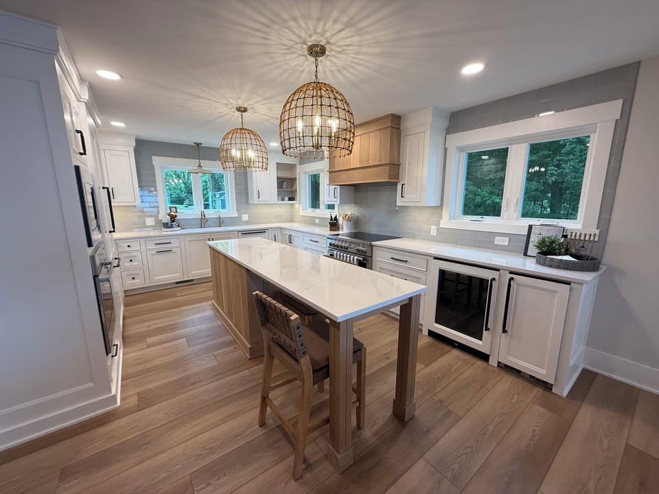 Kitchen with 36" induction range