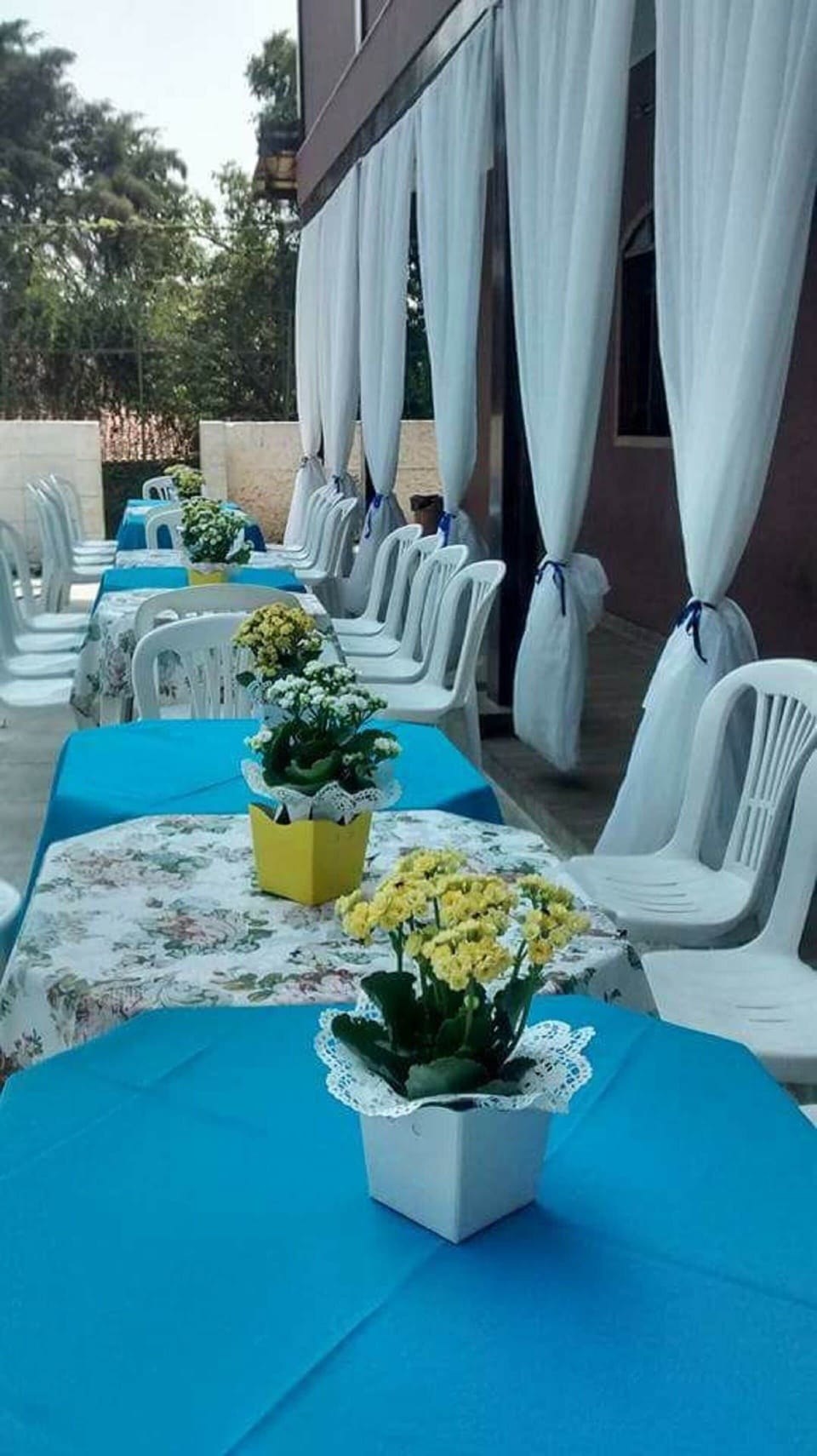 Outdoor banquet area