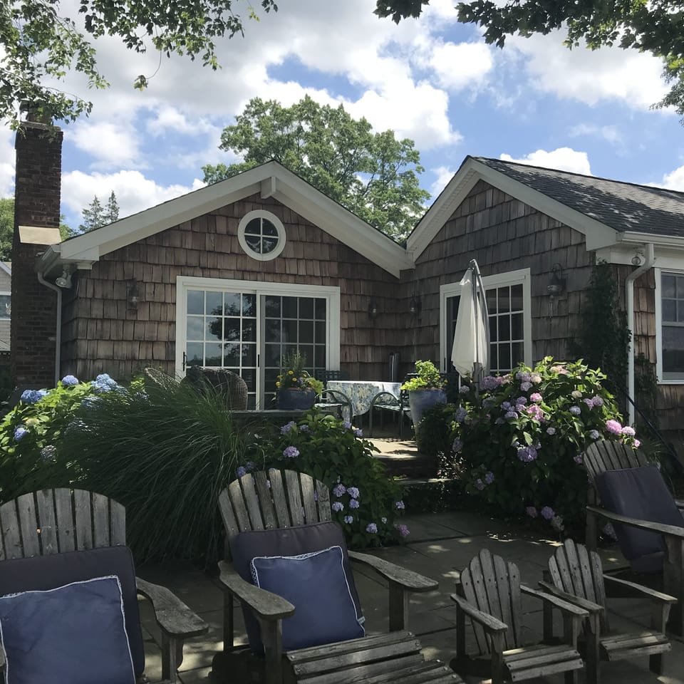 Back patio on Bay side