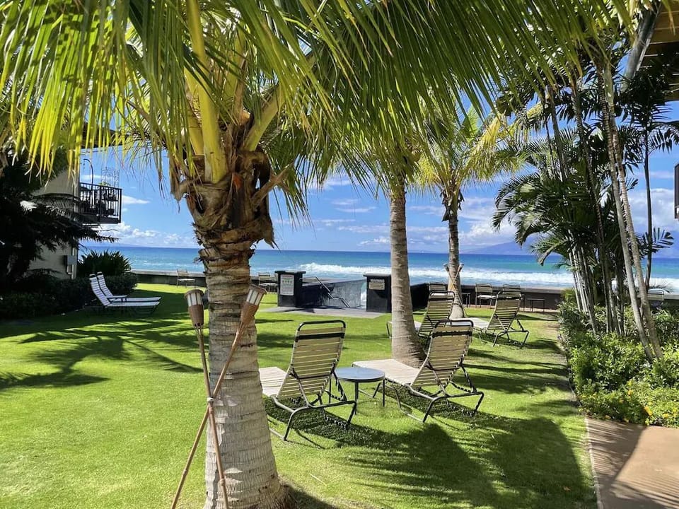 Beautiful, lush grounds.