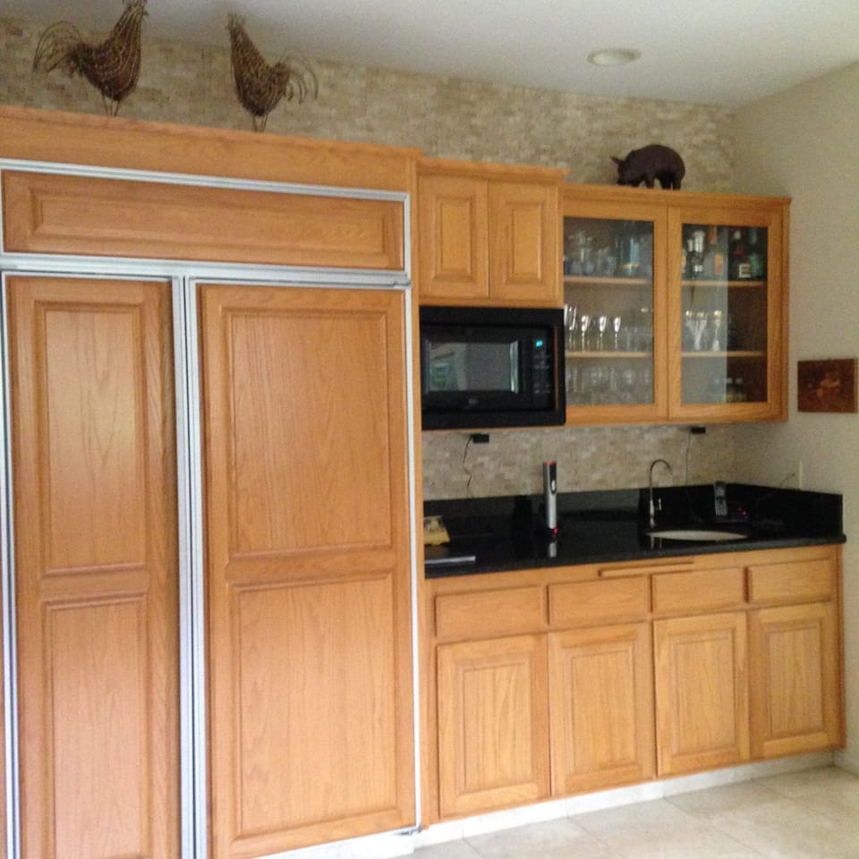 one side of kitchen