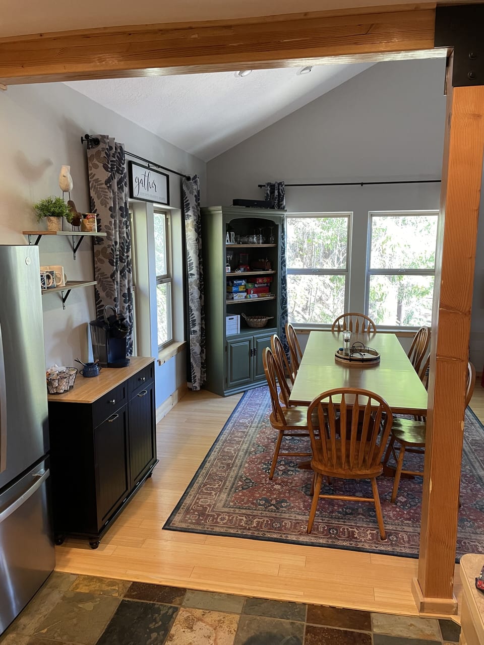 Dining table seats 8