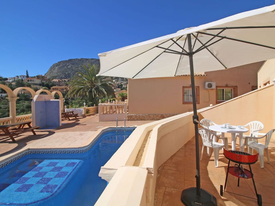 Furniture, Plant, Sky, Water, Chair, Swimming Pool, Shade, Outdoor Furniture, Table, Tree