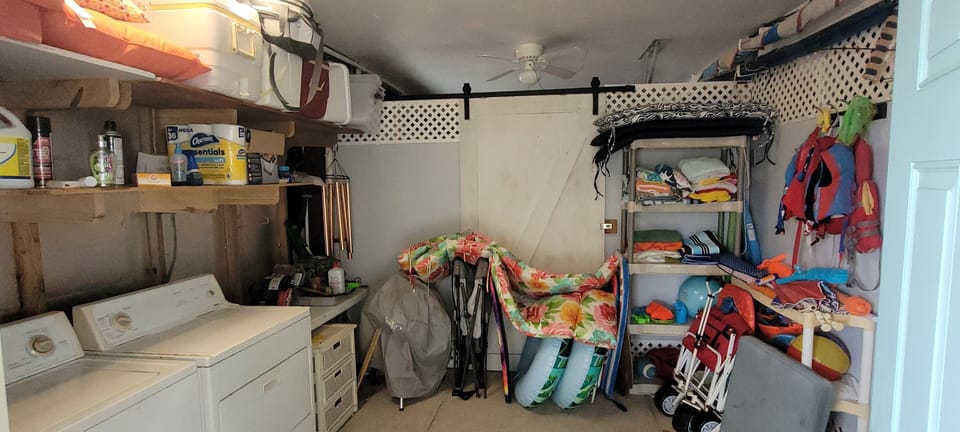 Laundry Room with a couple of beach items for your use