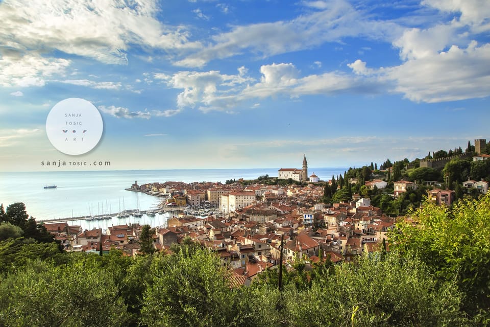 Piran city view.